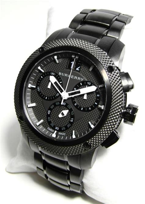 burberry bu9801|Burberry Men's BU9801 Chronograph Black Stainless Steel .